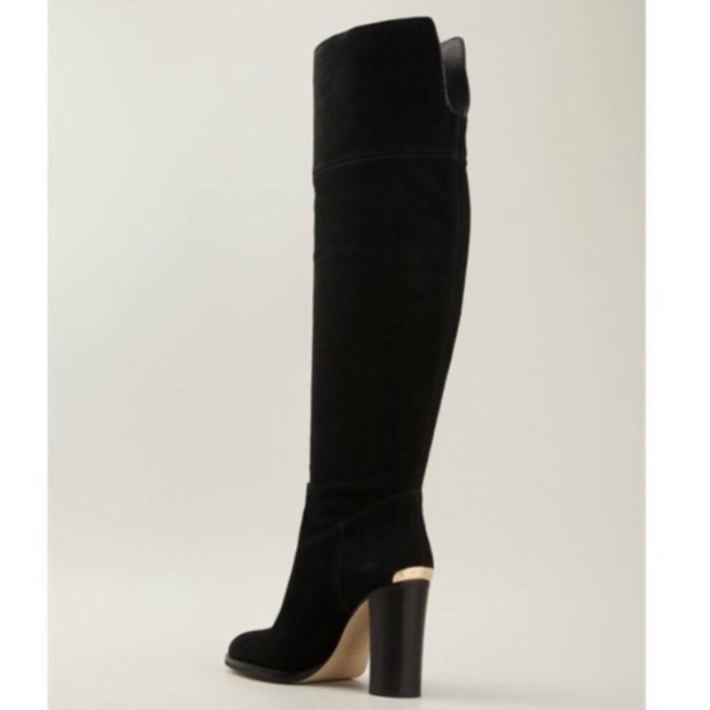 Michael Kors Regina Knee High Black Tall Heeled Boots 8.5 - Picture 2 of 14